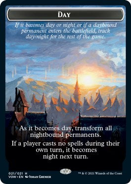 Day // Night Double-sided Token (Innistrad: Crimson Vow) Medium Play