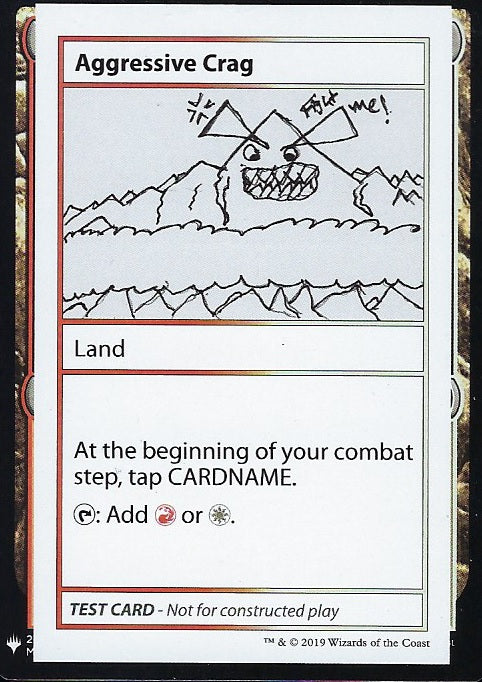 Aggressive Crag (Mystery Booster Test Print) Light Play