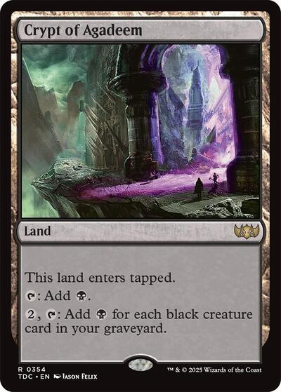 Crypt of Agadeem (Commander: Tarkir: Dragonstorm) Light Play