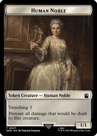 Human Noble / Mark of the Rani Double-Sided Token (Universes Beyond: Doctor Who) Near Mint Foil