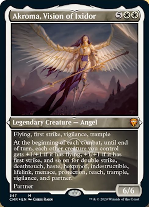 Akroma, Vision of Ixidor (Foil Etched) (Commander Legends) Light Play Foil