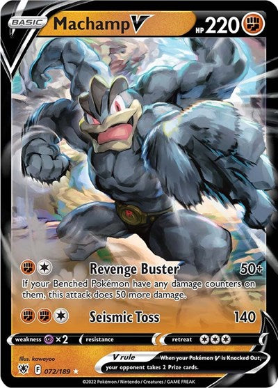 Machamp V (SWSH10: Astral Radiance) Light Play Holofoil