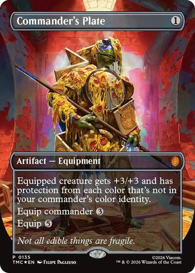 Commander's Plate (Borderless) (Commander: Teenage Mutant Ninja Turtles) Near Mint Foil