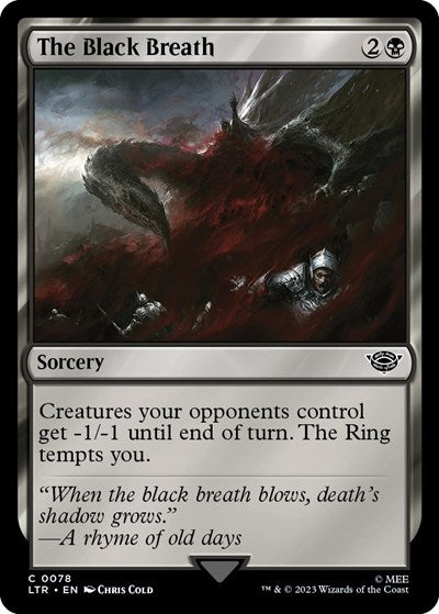 The Black Breath (Universes Beyond: The Lord of the Rings: Tales of Middle-earth) Medium Play Foil