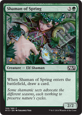 Shaman of Spring (Magic 2015 Core Set) Light Play Foil