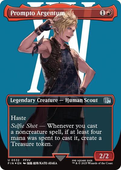 Prompto Argentum (Borderless) (Surge Foil) (Universes Beyond: FINAL FANTASY) Near Mint Foil
