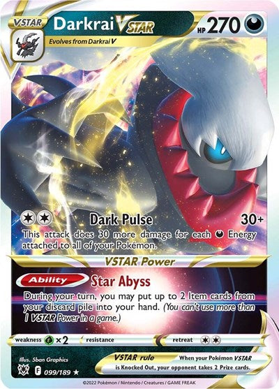 Darkrai VSTAR (SWSH10: Astral Radiance) Near Mint Holofoil