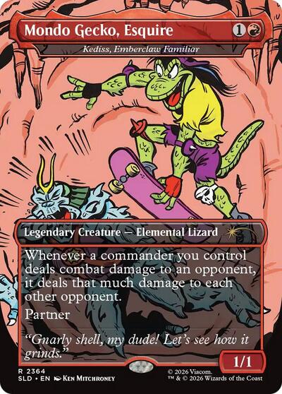 Mondo Gecko, Esquire - Kediss, Emberclaw Familiar (Secret Lair) Near Mint Foil