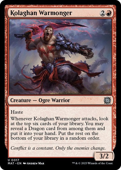 Kolaghan Warmonger (March of the Machine: The Aftermath) Near Mint