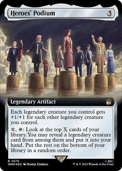 Heroes' Podium (Extended Art) (Surge Foil) (Universes Beyond: Doctor Who) Near Mint Foil