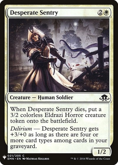 Desperate Sentry (Mystery Booster) Near Mint
