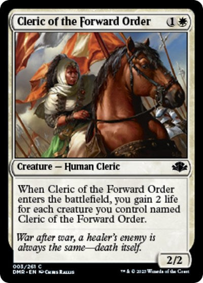 Cleric of the Forward Order (Dominaria Remastered) Light Play Foil