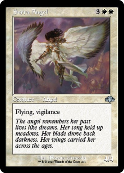 Serra Angel (Retro Frame) (Dominaria Remastered) Near Mint