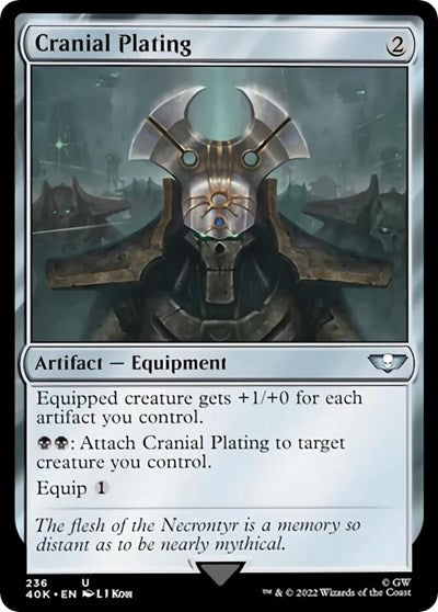 Cranial Plating (Surge Foil) (Universes Beyond: Warhammer 40K) Near Mint Foil