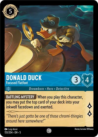 Donald Duck - Focused Flatfoot (Shimmering Skies) Near Mint