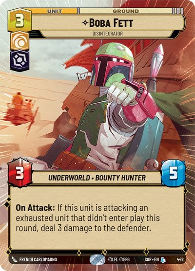 Boba Fett Disintegrator (Hyperspace) (Spark of Rebellion) Near Mint Foil