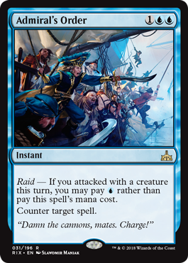 Admiral's Order (Rivals of Ixalan) Medium Play Foil