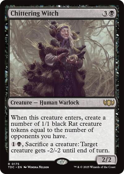 Chittering Witch (Commander: Tarkir: Dragonstorm) Light Play