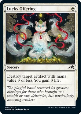 Lucky Offering (Kamigawa: Neon Dynasty) Medium Play