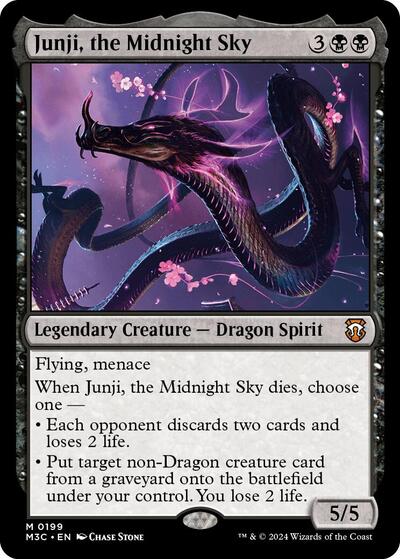 Junji, the Midnight Sky (Ripple Foil) (Commander: Modern Horizons 3) Near Mint Foil