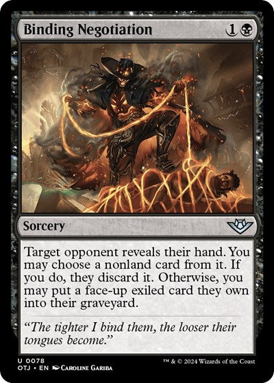 Binding Negotiation (Outlaws of Thunder Junction) Near Mint Foil
