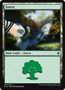Forest (277) (Ixalan) Light Play