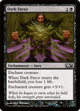 Dark Favor (Magic 2013 Core Set) Medium Play Foil