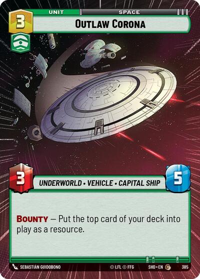 Outlaw Corona (Hyperspace) (Shadows of the Galaxy) Near Mint Foil