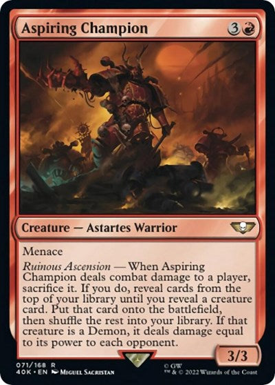 Aspiring Champion (Surge Foil) (Universes Beyond: Warhammer 40K) Light Play Foil
