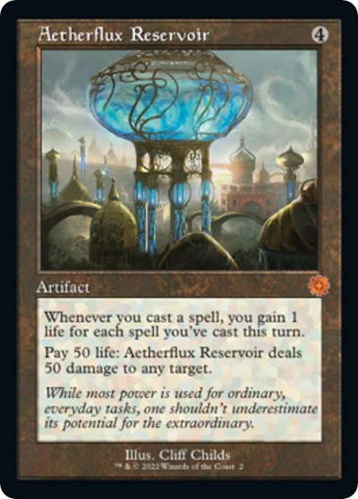 Aetherflux Reservoir (The Brothers' War: Retro Frame Artifacts) Medium Play Foil