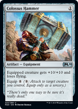 Colossus Hammer (Magic 2020 Core Set) Light Play Foil