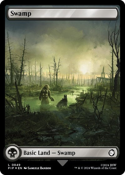 Swamp (0849) (Surge Foil) (Universes Beyond: Fallout) Near Mint Foil