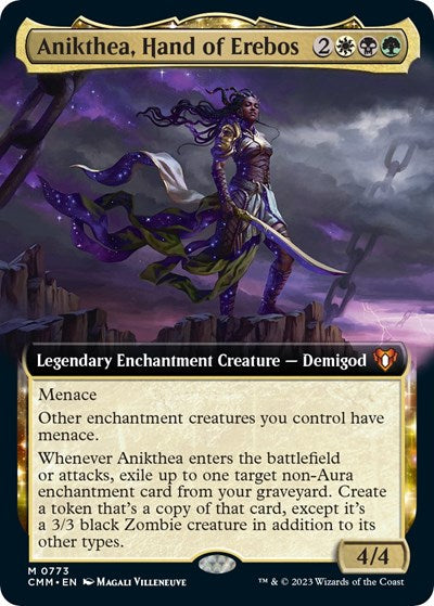Anikthea, Hand of Erebos (Extended Art) (Commander Masters) Light Play Foil