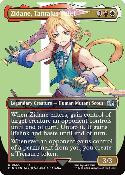 Zidane, Tantalus Thief (Borderless) (Surge Foil) (Universes Beyond: FINAL FANTASY) Near Mint Foil