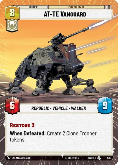 AT-TE Vanguard (Hyperspace) (Twilight of the Republic) Near Mint Foil
