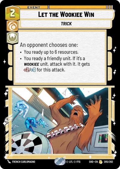 Let the Wookiee Win (Shadows of the Galaxy) Near Mint Foil