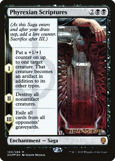 Phyrexian Scriptures (Promos: Prerelease Cards) Light Play Foil