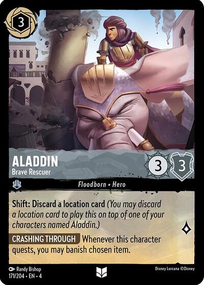 Aladdin - Brave Rescuer (Ursula's Return) Near Mint Cold Foil