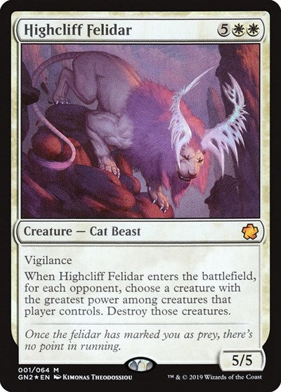 Highcliff Felidar (Magic Game Night 2019) Near Mint Foil
