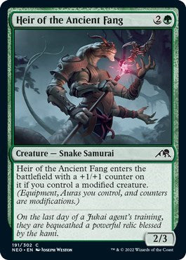 Heir of the Ancient Fang (Kamigawa: Neon Dynasty) Near Mint Foil