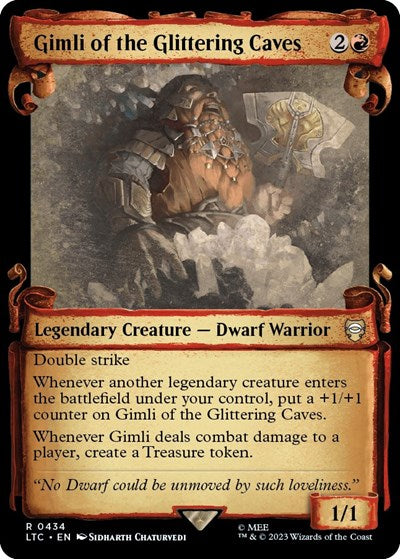 Gimli of the Glittering Caves (Showcase Scrolls) (Commander: The Lord of the Rings: Tales of Middle-earth) Near Mint Foil
