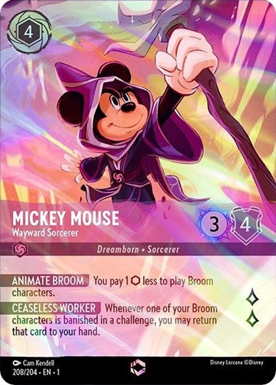 Mickey Mouse - Wayward Sorcerer (Alternate Art) (The First Chapter) Near Mint Holofoil