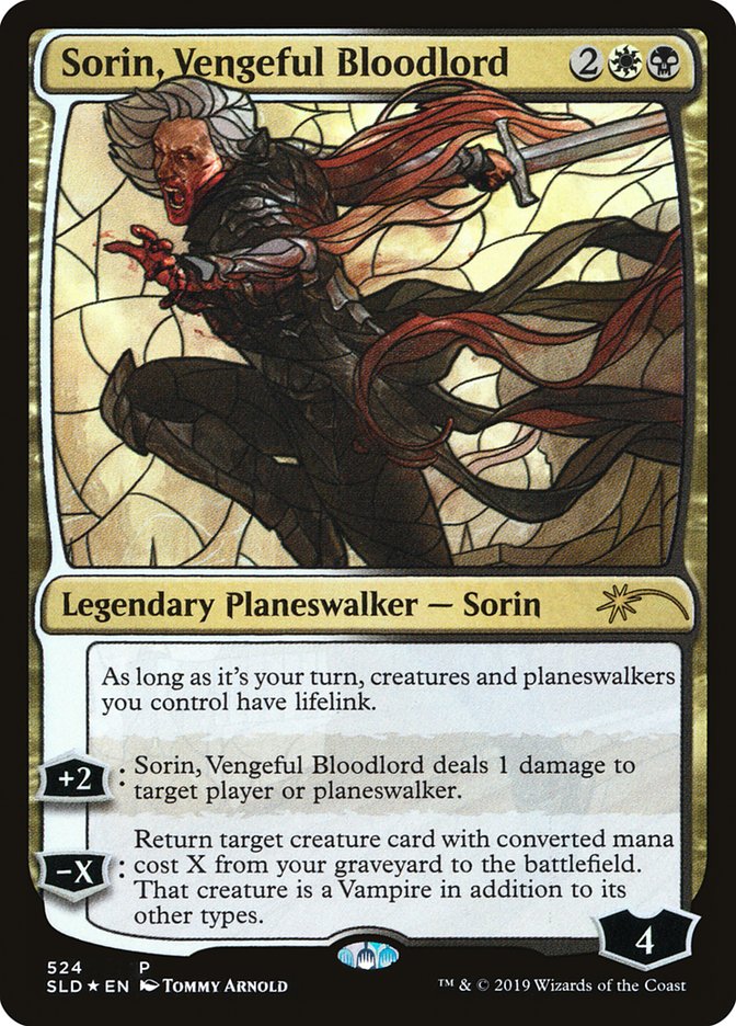 Sorin, Vengeful Bloodlord Stained Glass (Secret Lair) Light Play Foil