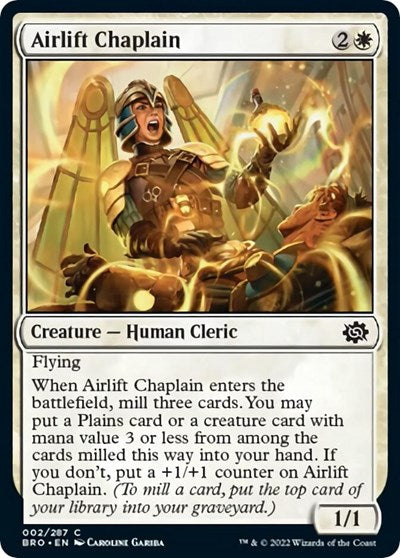 Airlift Chaplain (The Brothers' War) Light Play Foil