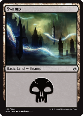 Swamp (257) (War of the Spark) Near Mint Foil