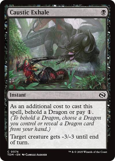 Caustic Exhale (Tarkir: Dragonstorm) Light Play Foil