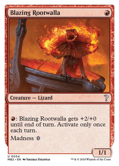 Blazing Rootwalla (White Border) (Mystery Booster 2) Near Mint