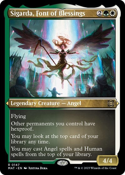 Sigarda, Font of Blessings (Foil Etched) (March of the Machine: The Aftermath) Light Play Foil