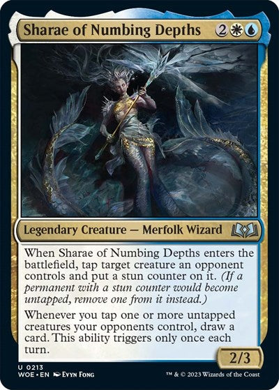 Sharae of Numbing Depths (Wilds of Eldraine) Damaged / Poor Foil