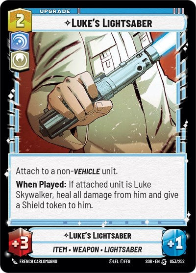 Luke's Lightsaber (Spark of Rebellion) Near Mint Foil